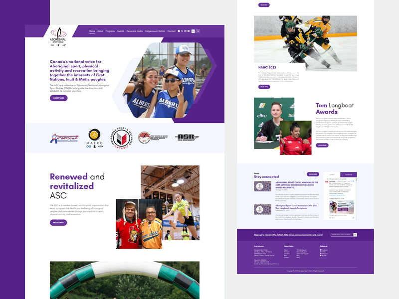 Aboriginal Sport Council Indigenous web design