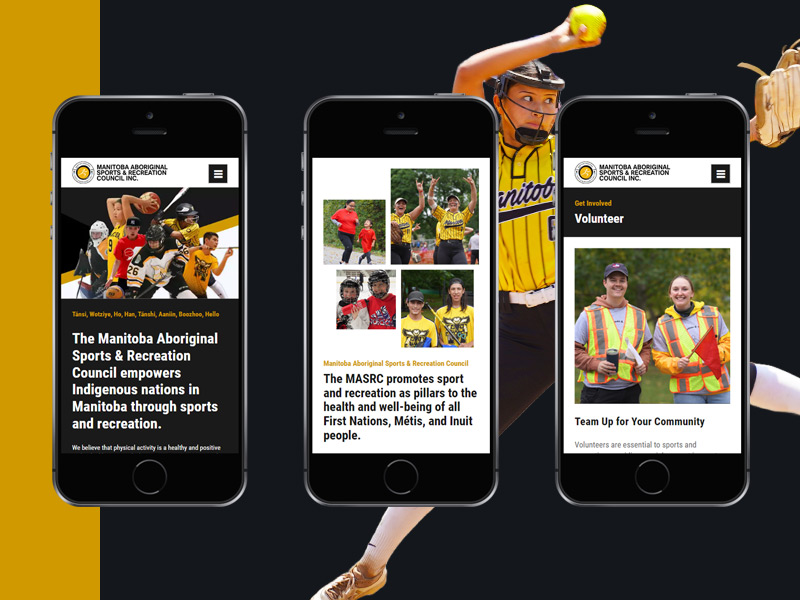 Manitoba Aboriginal Sport and Recreation Council MASRC Indigenous web design