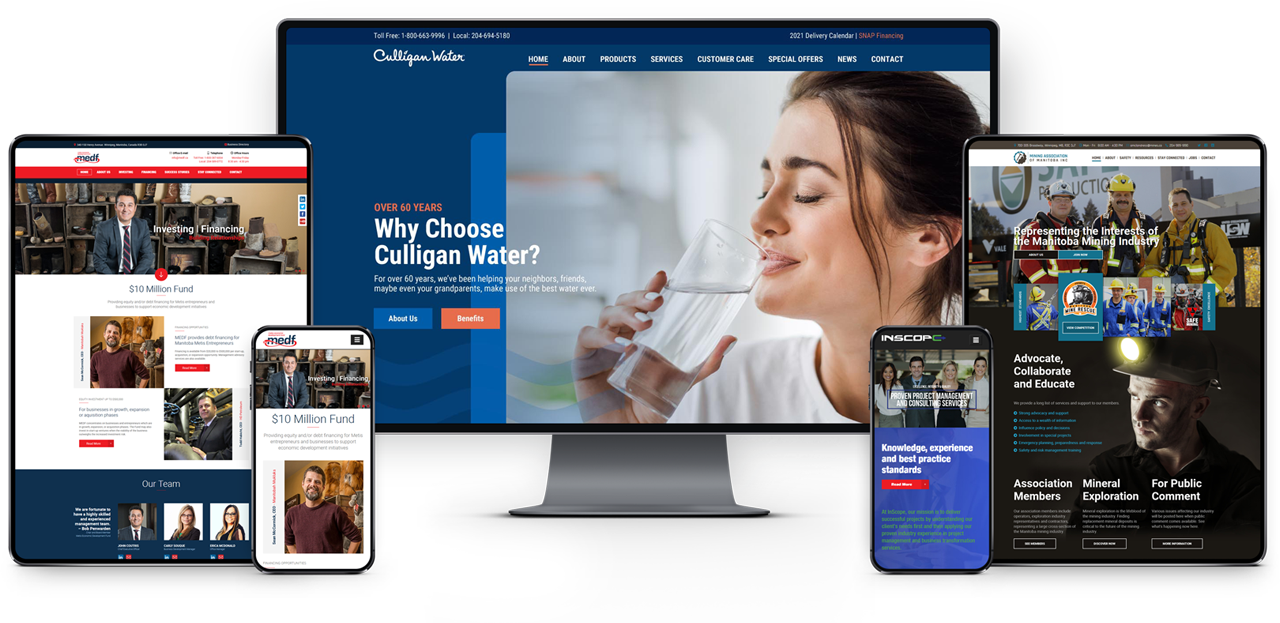 Website design in Winnipeg, Vancouver and Canada