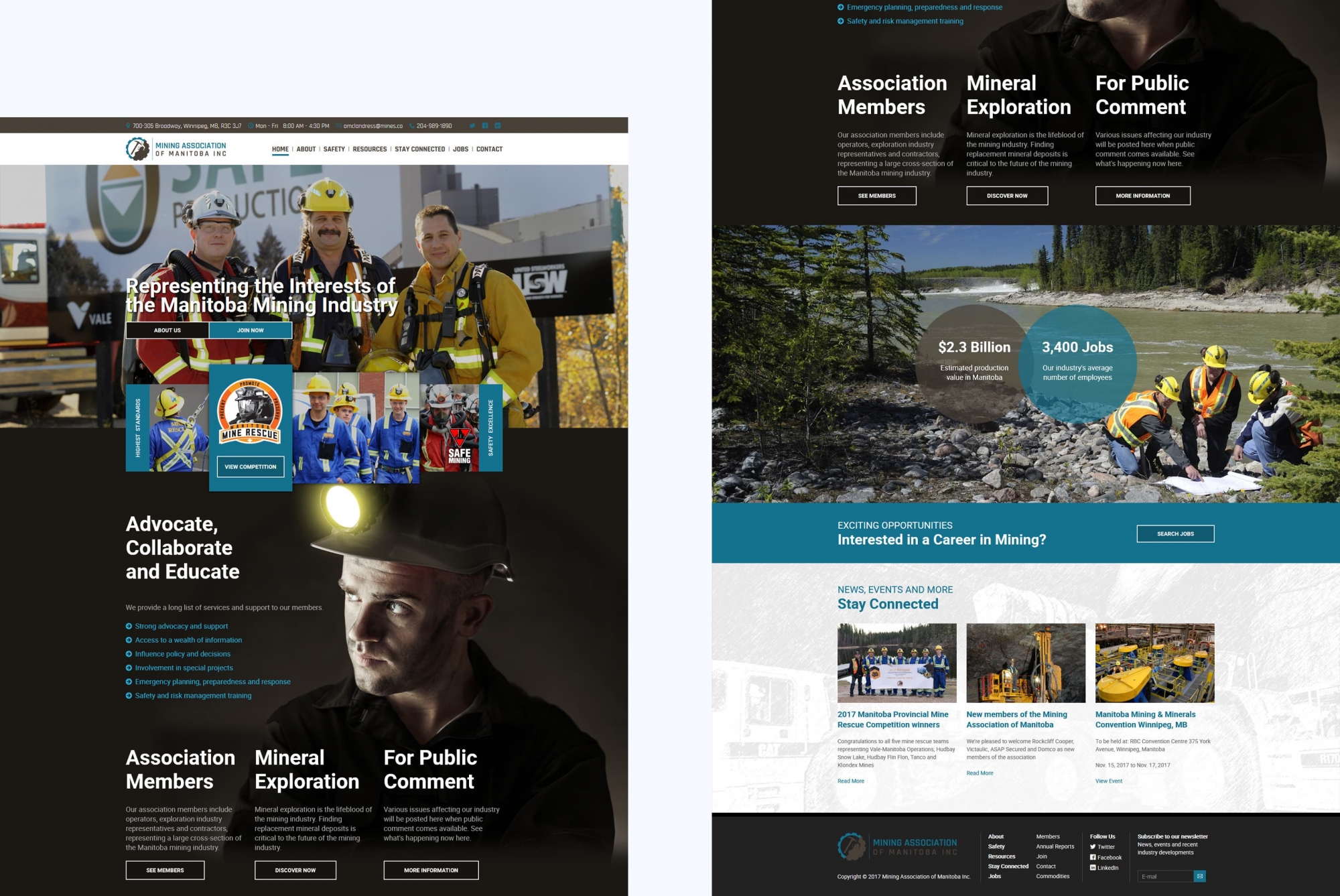 Mining company website and digital marketing inspiration