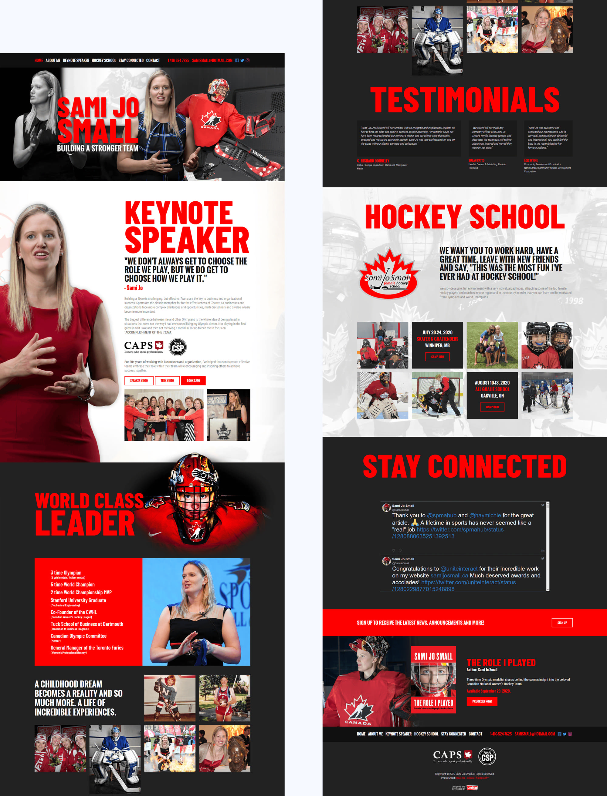 Olympic athlete website design and digital marketing inspiration