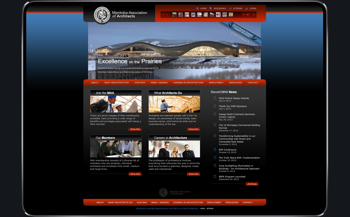 Architecture company website and digital marketing inspiration