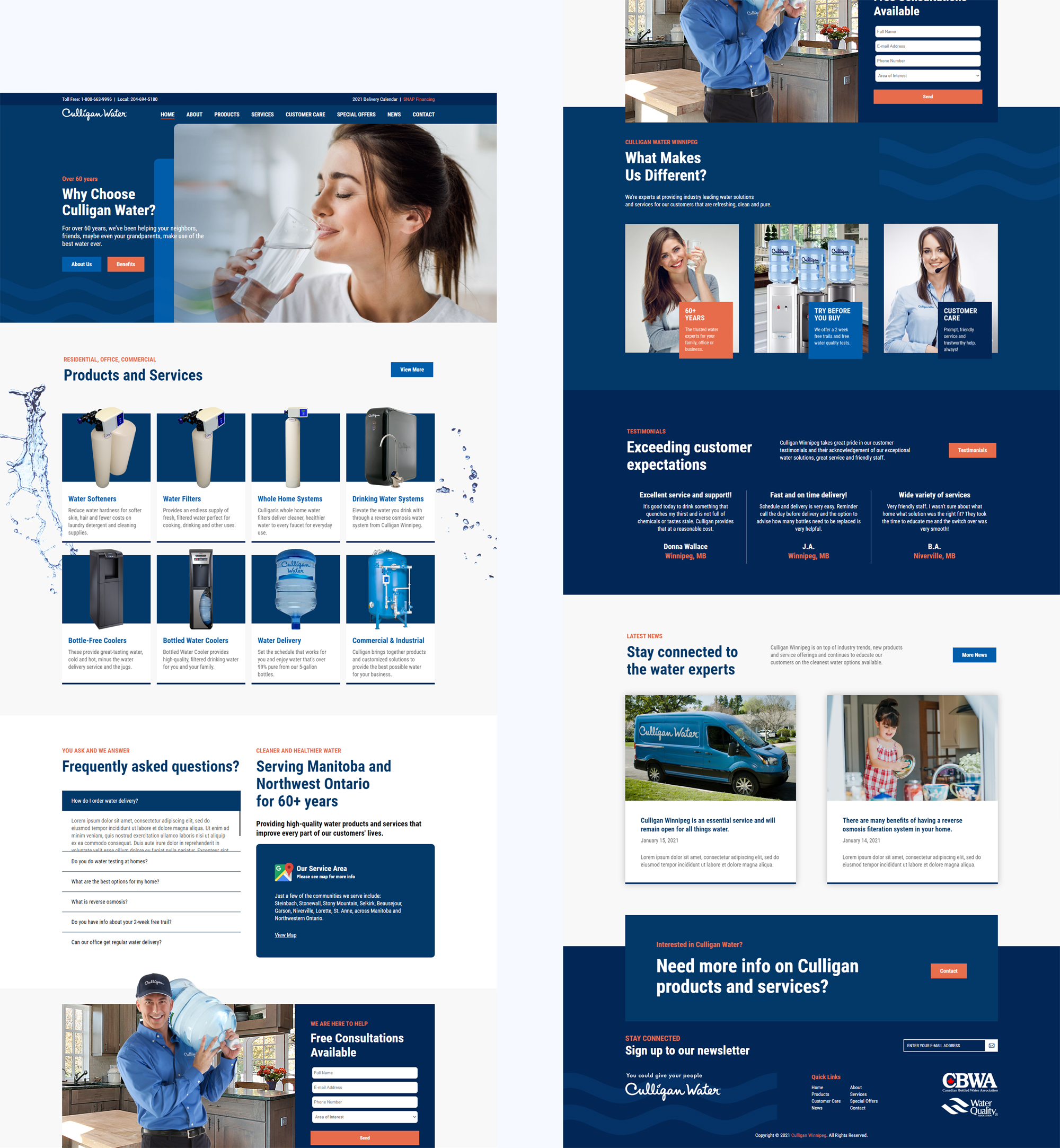 Culligan Water website and digital marketing inspiration